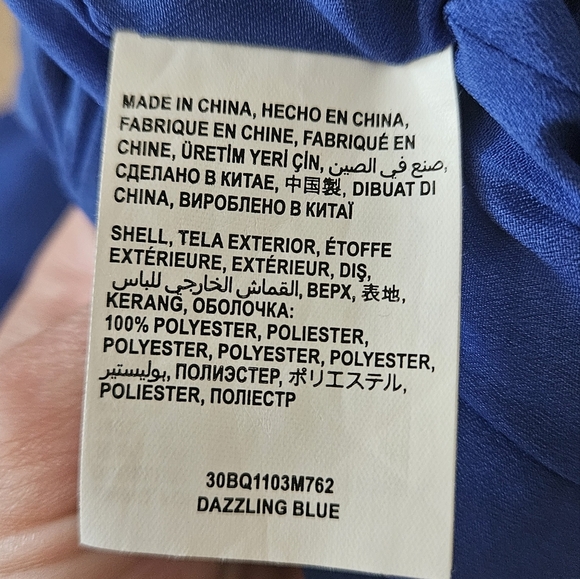 BEBE Layered Wide Leg Summer Trousers In Cobalt Blue. Size MED - Picture 5 of 12